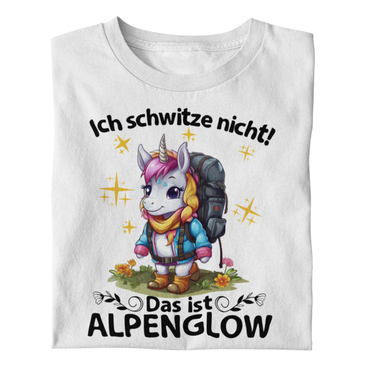 Alpenglow Bio Frauen Shirt mit Bergmotiv, Frontansicht