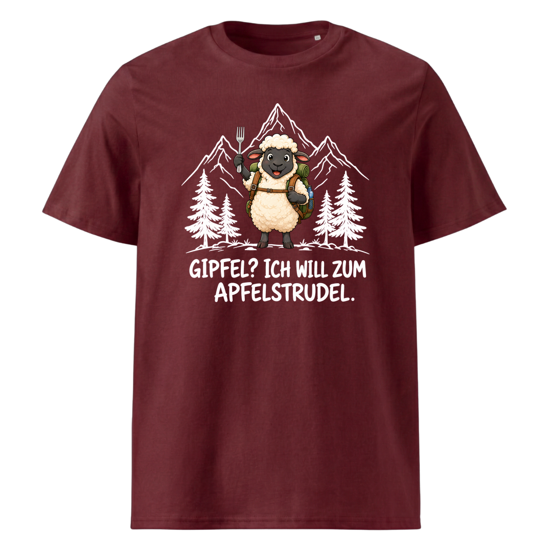 Apfelstrudel Schaf T-Shirt Unisex Burgunder
