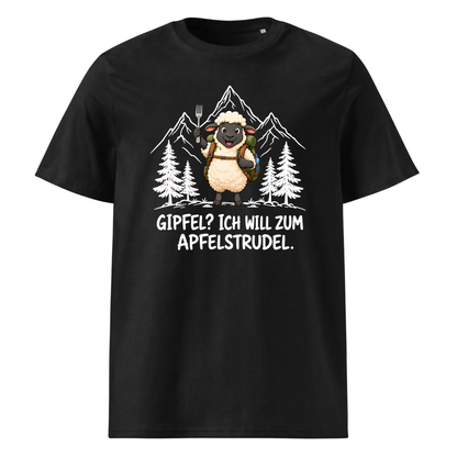 Apfelstrudel Schaf T-Shirt Unisex Schwarz