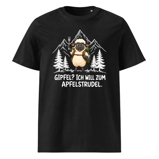 Apfelstrudel Schaf T-Shirt Unisex Schwarz