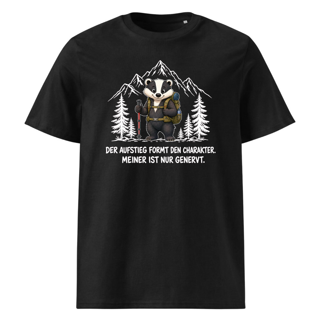 Aufstieg genervt Dachs T-Shirt Unisex Schwarz