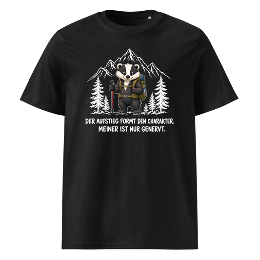 Aufstieg genervt Dachs T-Shirt Unisex Schwarz
