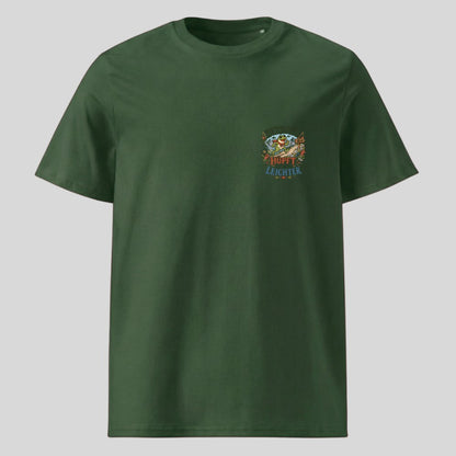 Bergauf hüpft sich's leichter Unisex T-Shirt mit Brustdruck, Kraxelgaudi