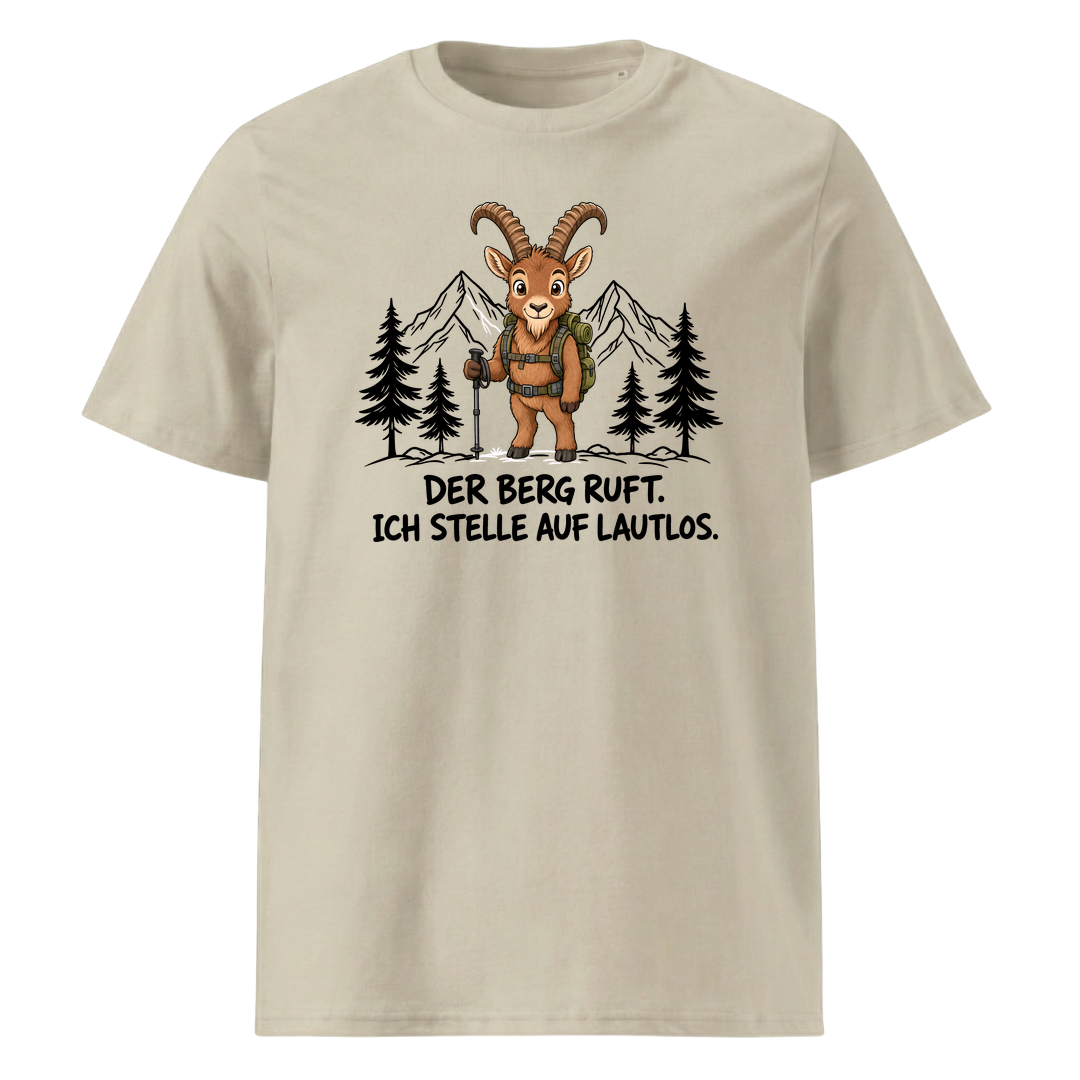 Berg ruft lautlos Steinbock T-Shirt Unisex Beige