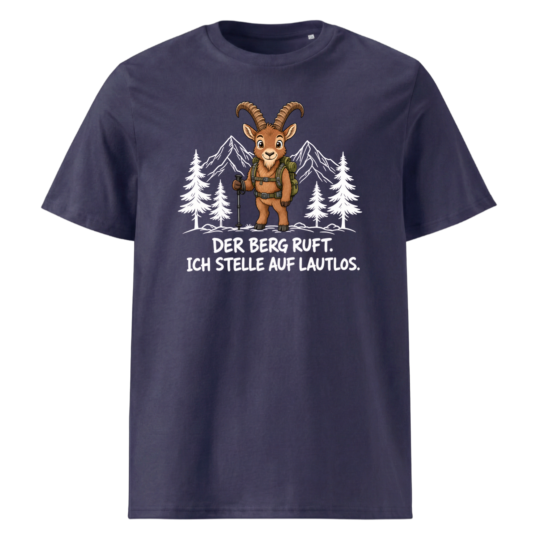 Berg ruft lautlos Steinbock T-Shirt Unisex Navy