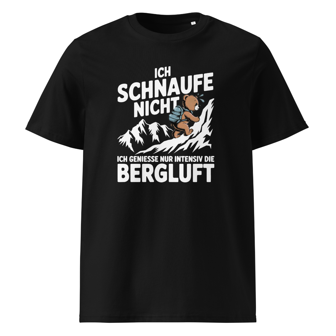 Bergluft T-Shirt Unisex mit Berg-Spruch, Frontansicht