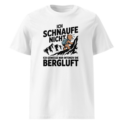 Bergluft T-Shirt Unisex mit Berg-Spruch, Motivdetail