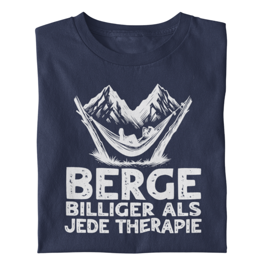 Bergtherapie Bio Frauen Shirt mit Bergmotiv, Frontansicht