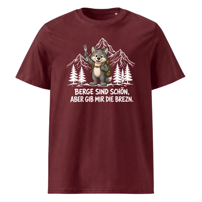 Brezn Wolf T-Shirt Unisex Burgunder