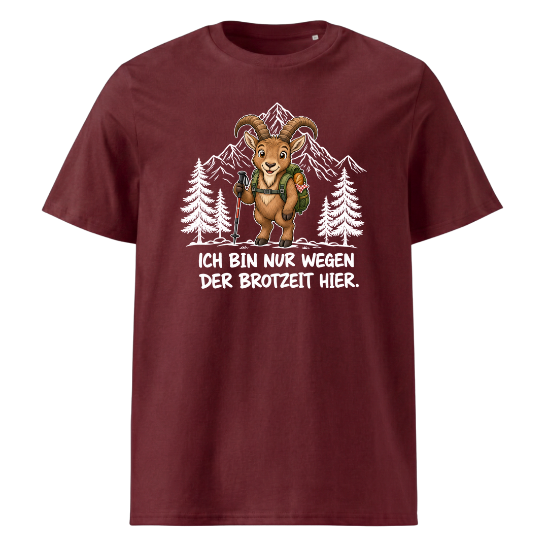 Brotzeit Steinbock T-Shirt Unisex Burgunder