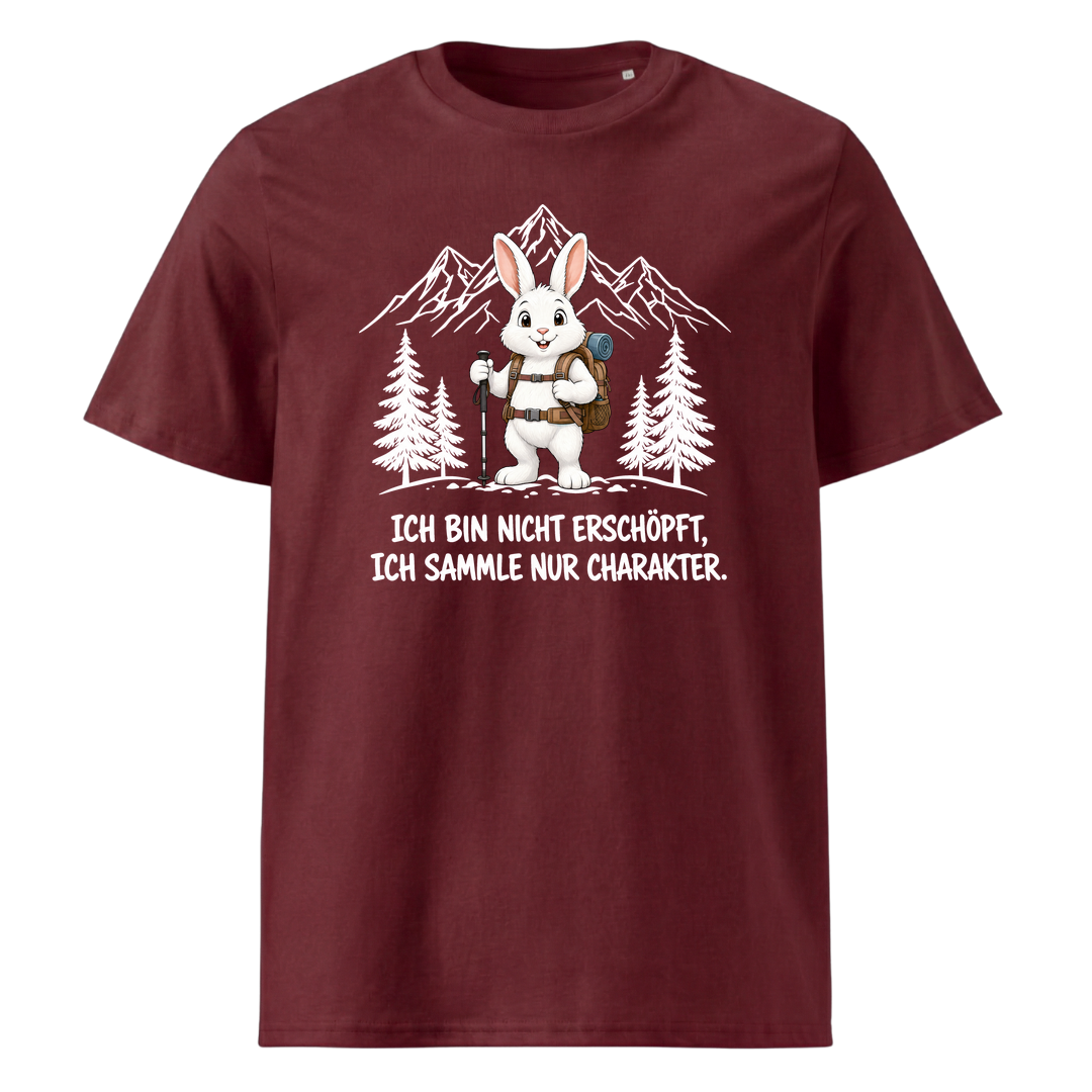 Charakter Hase T-Shirt Unisex Burgunder