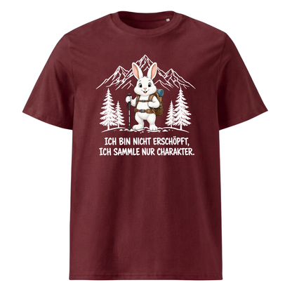 Charakter Hase T-Shirt Unisex Burgunder