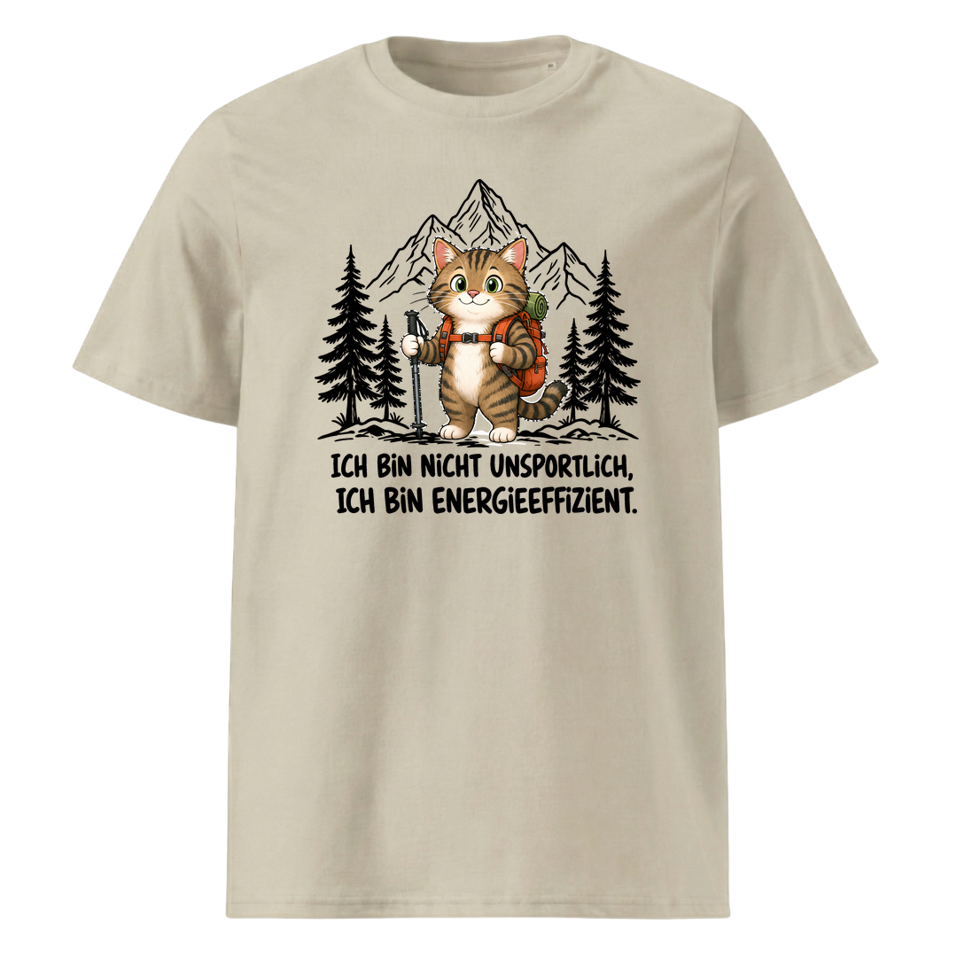 Energieeffizient Katze T-Shirt Unisex Beige