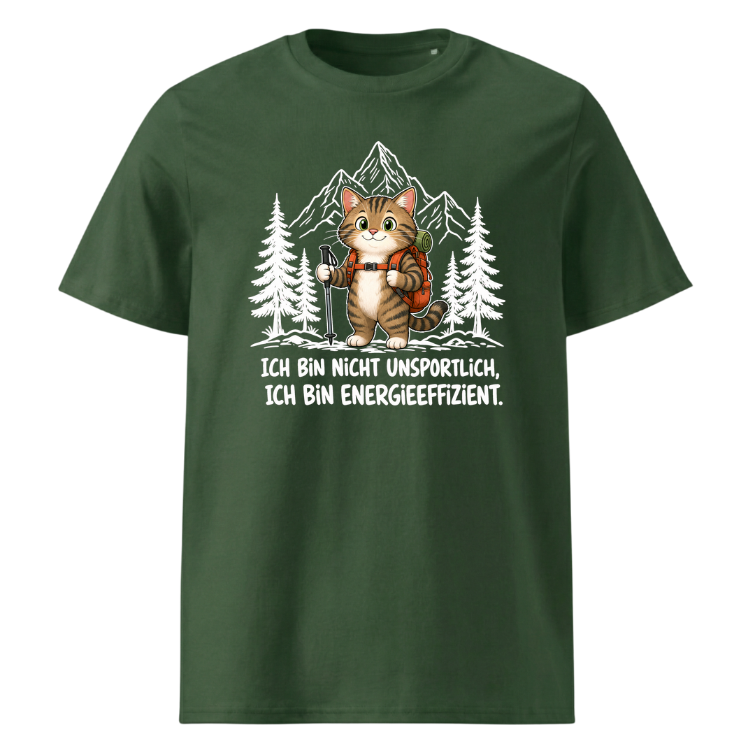 Energieeffizient Katze T-Shirt Unisex Grün