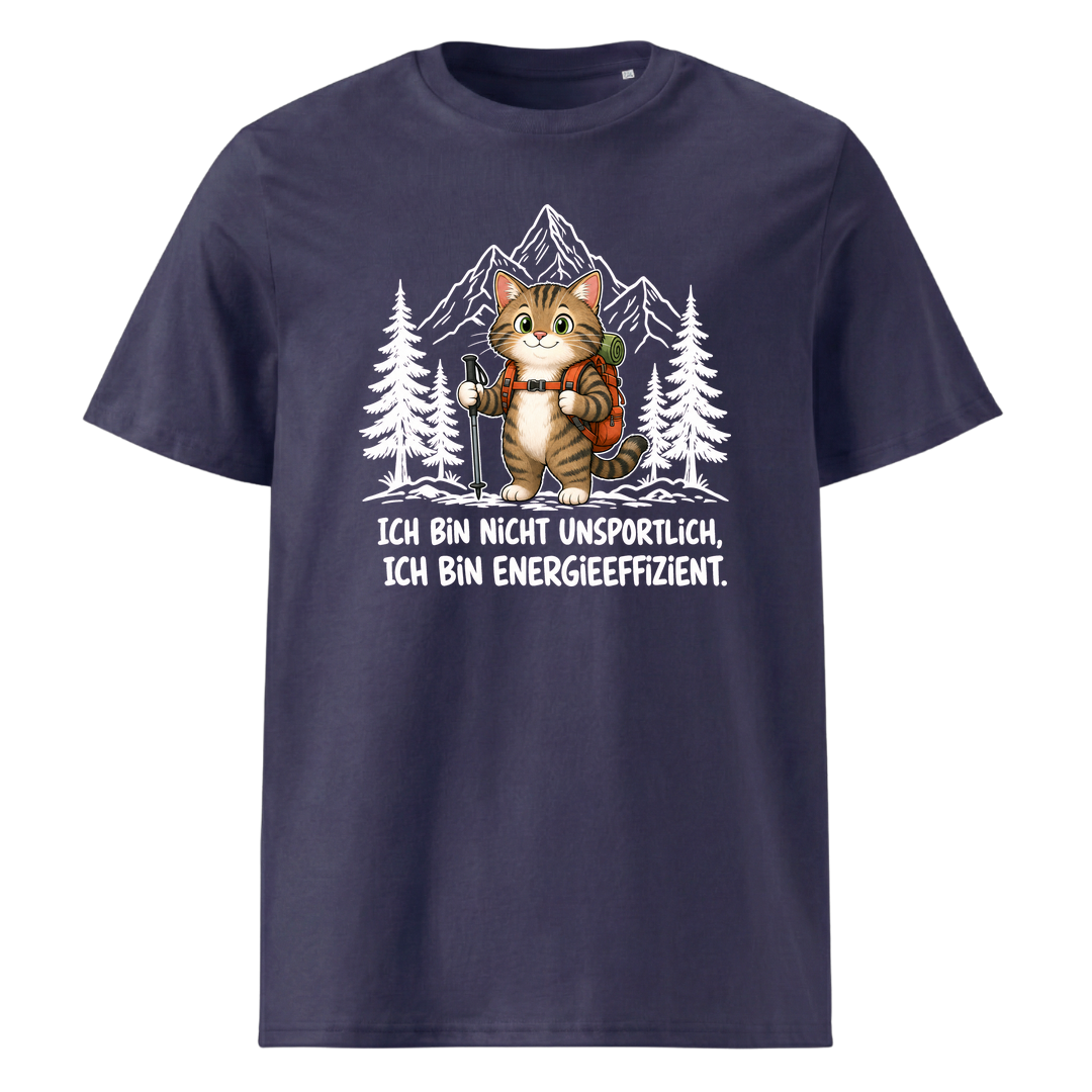 Energieeffizient Katze T-Shirt Unisex Navy
