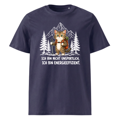 Energieeffizient Katze T-Shirt Unisex Navy