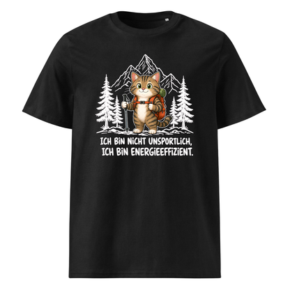Energieeffizient Katze T-Shirt Unisex Schwarz
