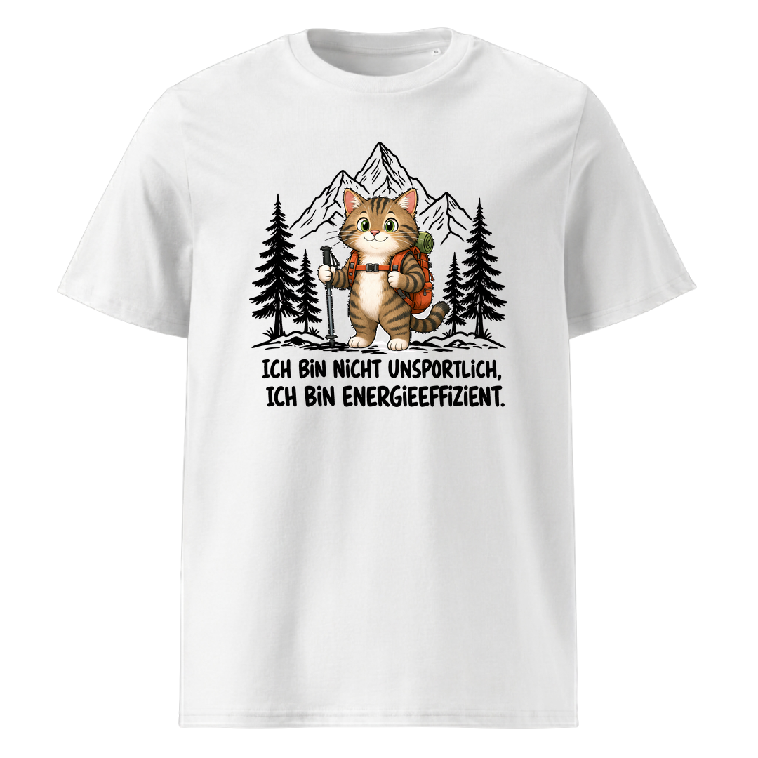 Energieeffizient Katze T-Shirt Unisex Weiß