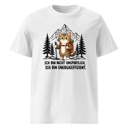 Energieeffizient Katze T-Shirt Unisex Weiß