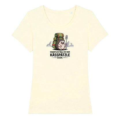 Kässpätzle Igel Frauenshirt in Beige, Kraxelgaudi