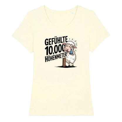 10000 Höhenmeter Frauenshirt in Beige, Kraxelgaudi