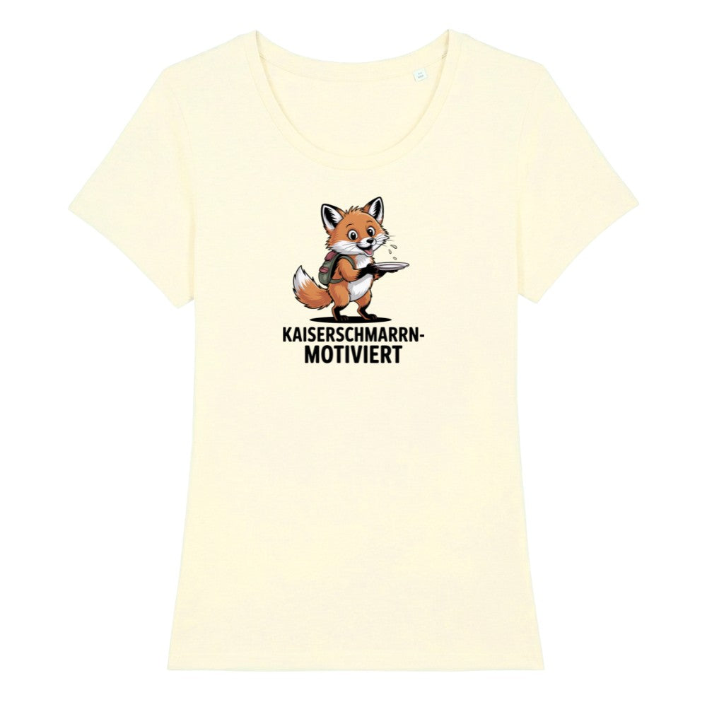 Kaiserschmarrnmotiviert Frauenshirt in Beige, Kraxelgaudi