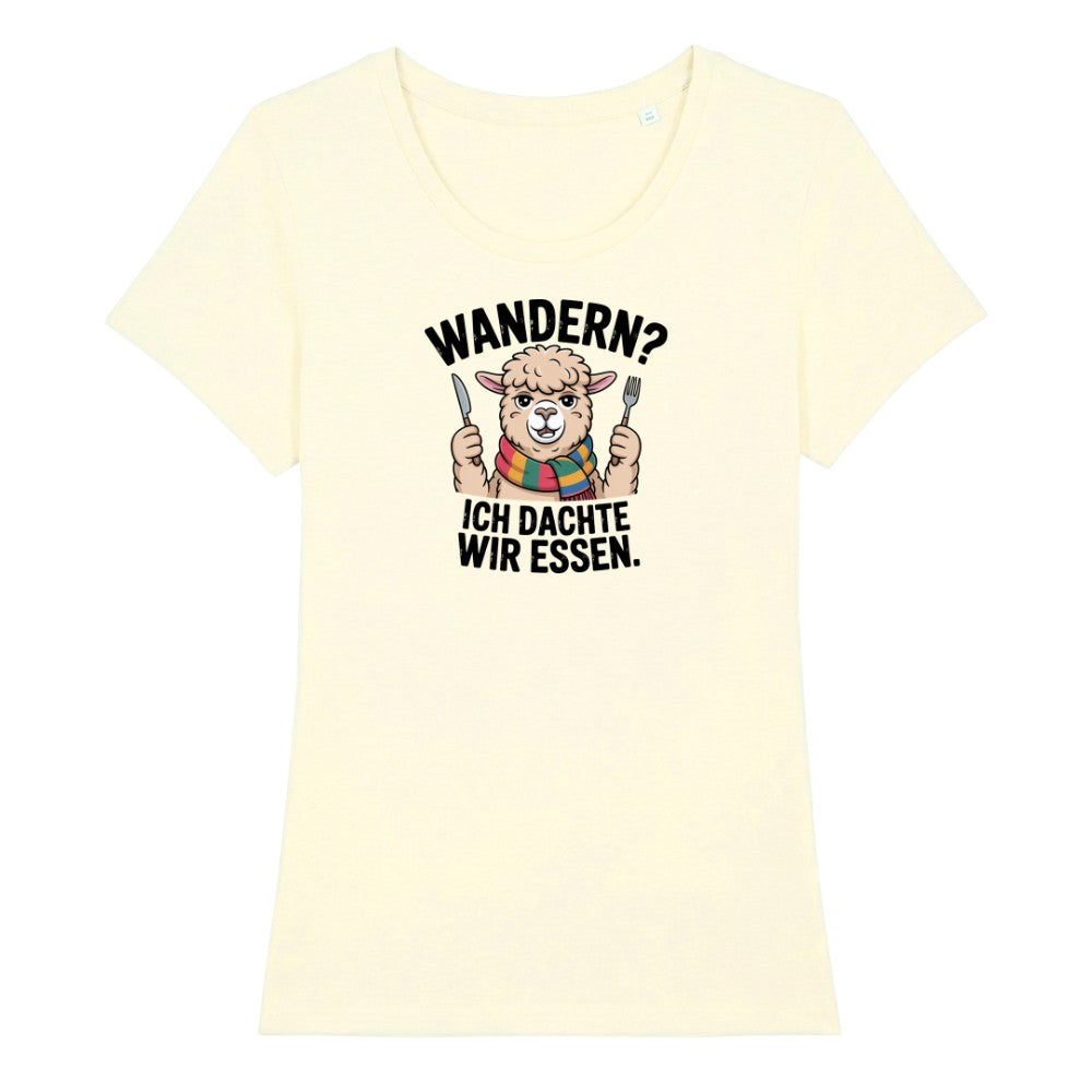 Ich dachte wir essen Frauenshirt in Beige, Kraxelgaudi