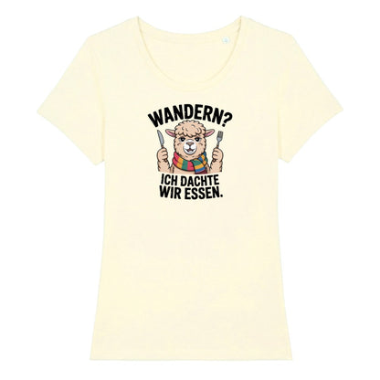 Ich dachte wir essen Frauenshirt in Beige, Kraxelgaudi
