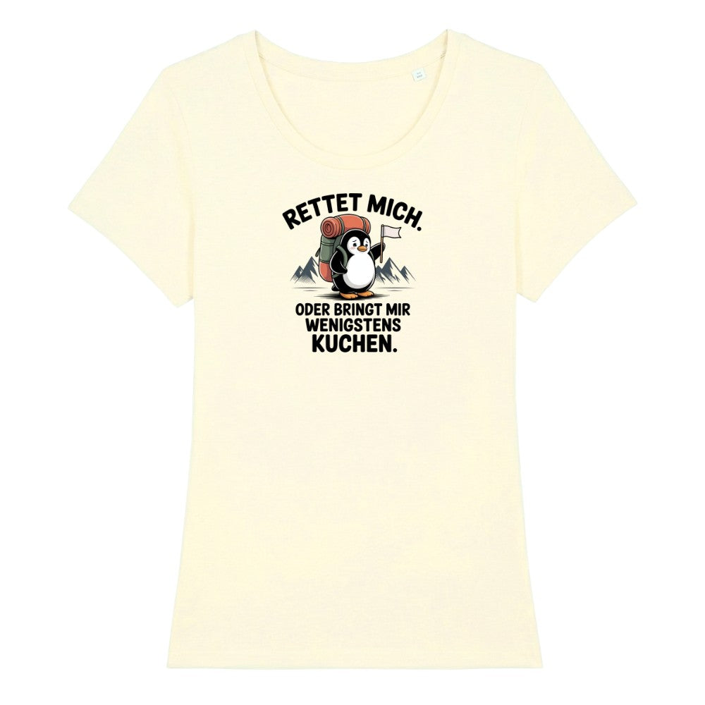 Rettet mich Pinguin Frauenshirt in Beige, Kraxelgaudi