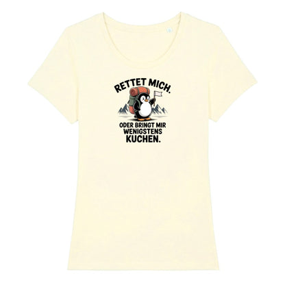 Rettet mich Pinguin Frauenshirt in Beige, Kraxelgaudi