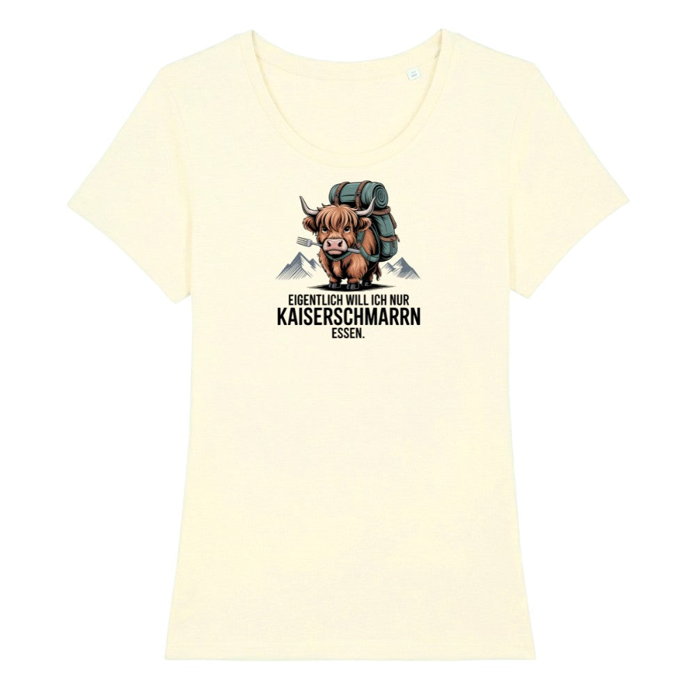 Kaiserschmarrn Rind Frauenshirt in Beige, Kraxelgaudi