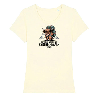 Kaiserschmarrn Rind Frauenshirt in Beige, Kraxelgaudi