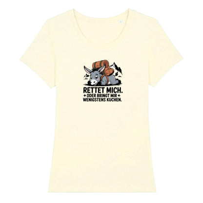 Rettet mich Esel Frauenshirt in Beige, Kraxelgaudi