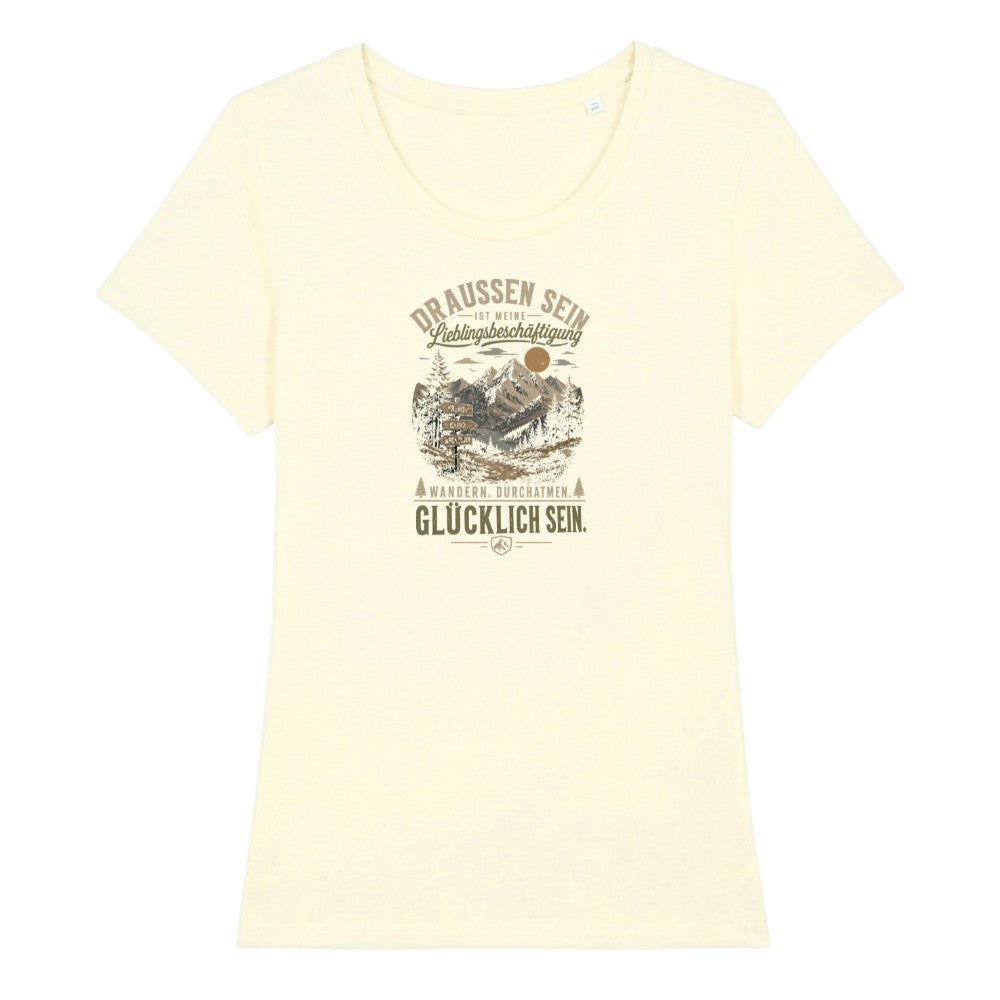 Lieblingsbeschäftigung Frauenshirt in Beige, Kraxelgaudi