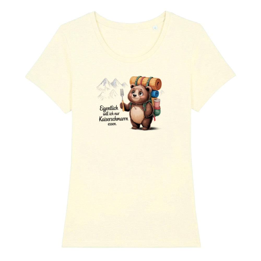 Kaiserschmarrn Bärchen Frauenshirt in Beige, Kraxelgaudi