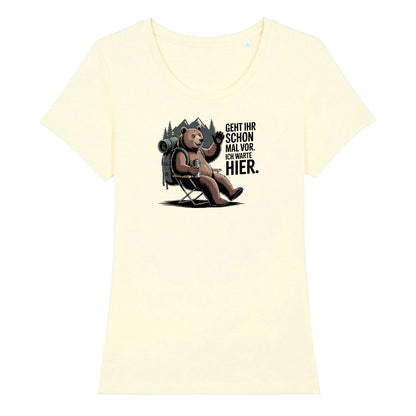 Geht ihr schon mal vor Frauenshirt in Beige, Kraxelgaudi