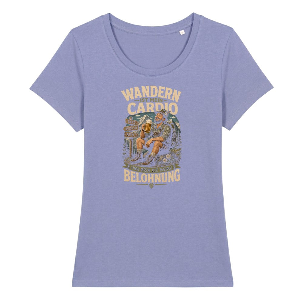 Wandern ist mein Cardio Frauenshirt in Lavendel, Kraxelgaudi