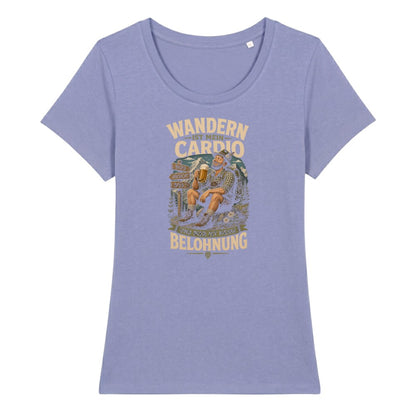 Wandern ist mein Cardio Frauenshirt in Lavendel, Kraxelgaudi