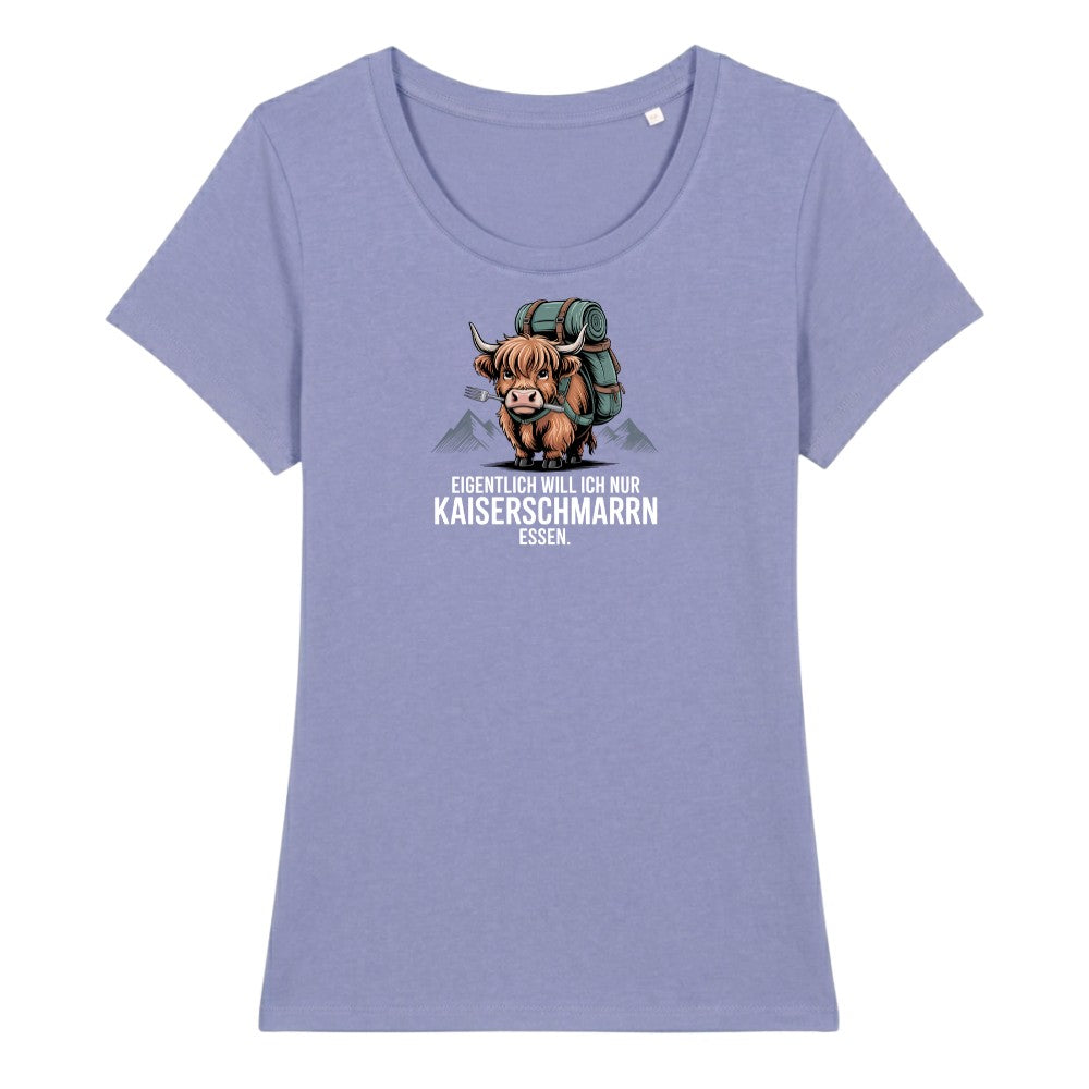 Kaiserschmarrn Rind Frauenshirt in Lavendel, Kraxelgaudi