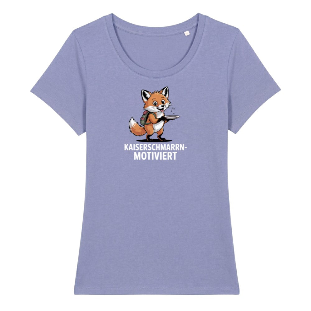 Kaiserschmarrnmotiviert Frauenshirt in Lavendel, Kraxelgaudi