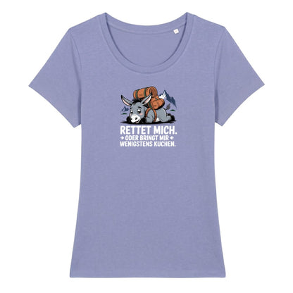 Rettet mich Esel Frauenshirt in Lavendel, Kraxelgaudi