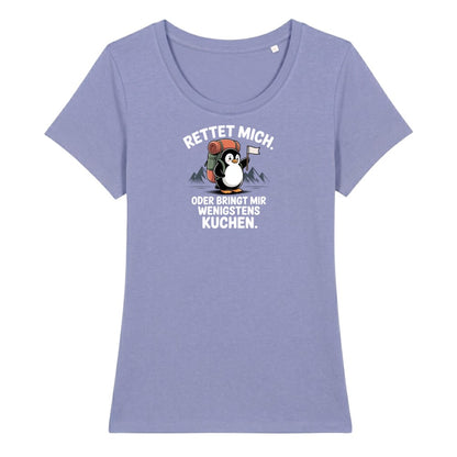 Rettet mich Pinguin Frauenshirt in Lavendel, Kraxelgaudi