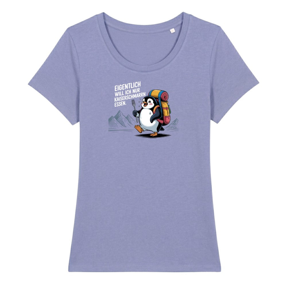 Kaiserschmarrn Pinguin Frauenshirt in Lavendel, Kraxelgaudi