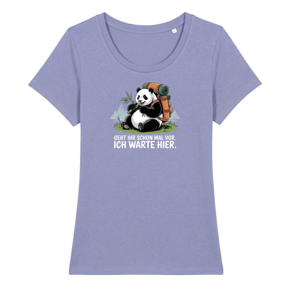 Geht schon mal vor Panda Frauenshirt in Lavendel, Kraxelgaudi