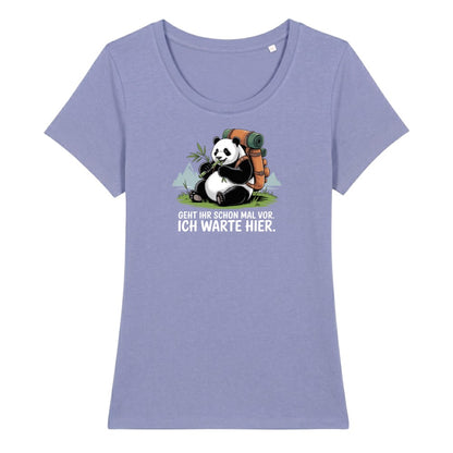 Geht schon mal vor Panda Frauenshirt in Lavendel, Kraxelgaudi