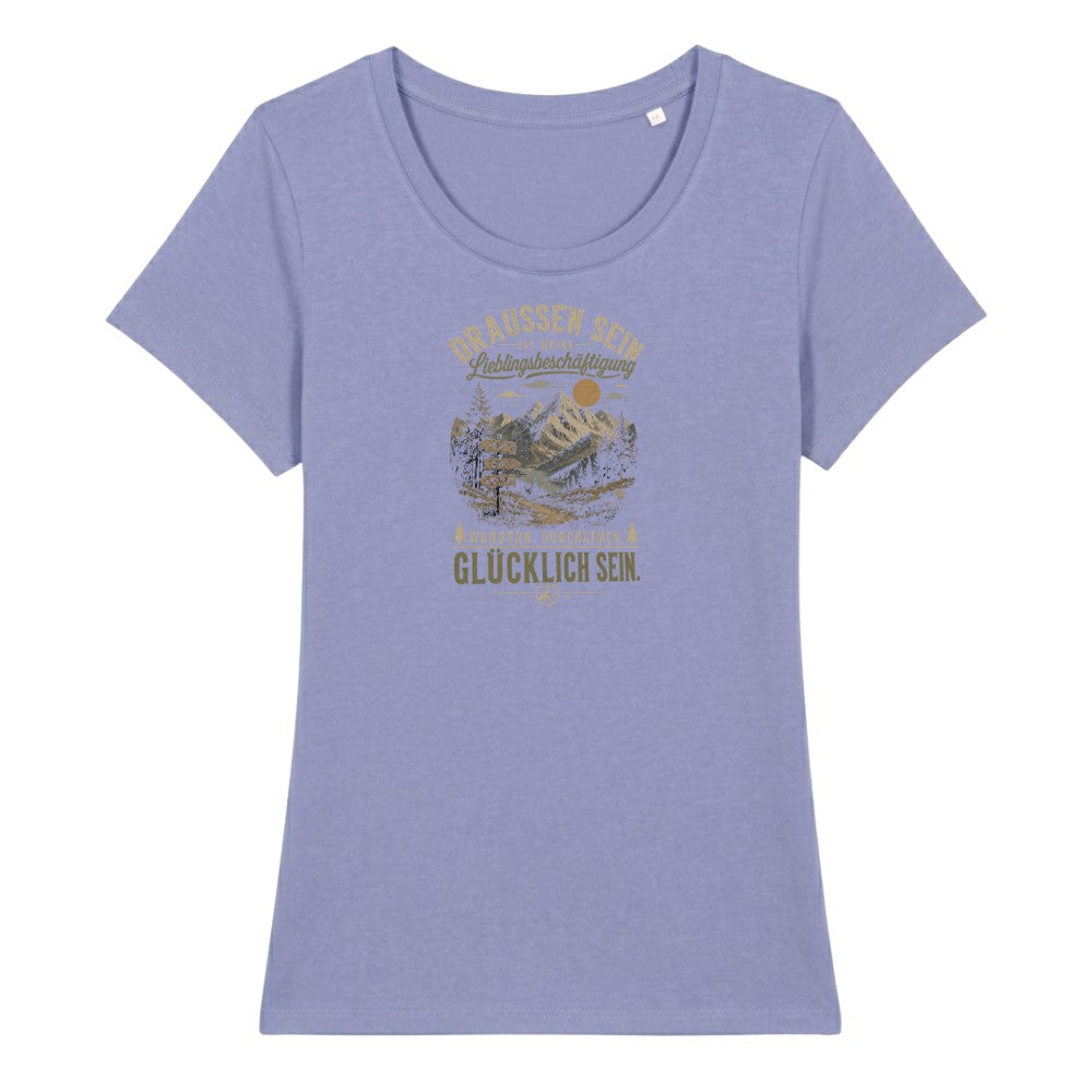 Lieblingsbeschäftigung Frauenshirt in Lavendel, Kraxelgaudi