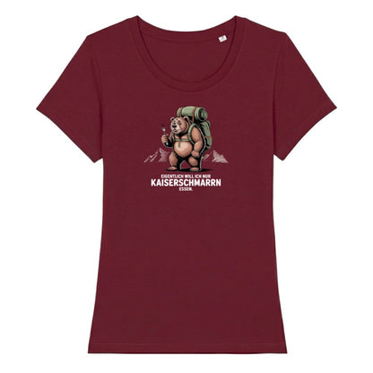 Kaiserschmarrn Braunbär Frauenshirt in Burgunder, Kraxelgaudi