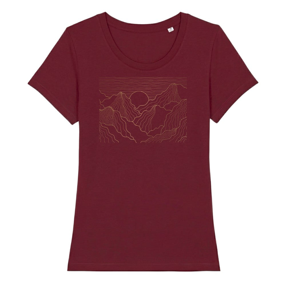Esthetic Mountains Frauenshirt in Burgunder, Kraxelgaudi