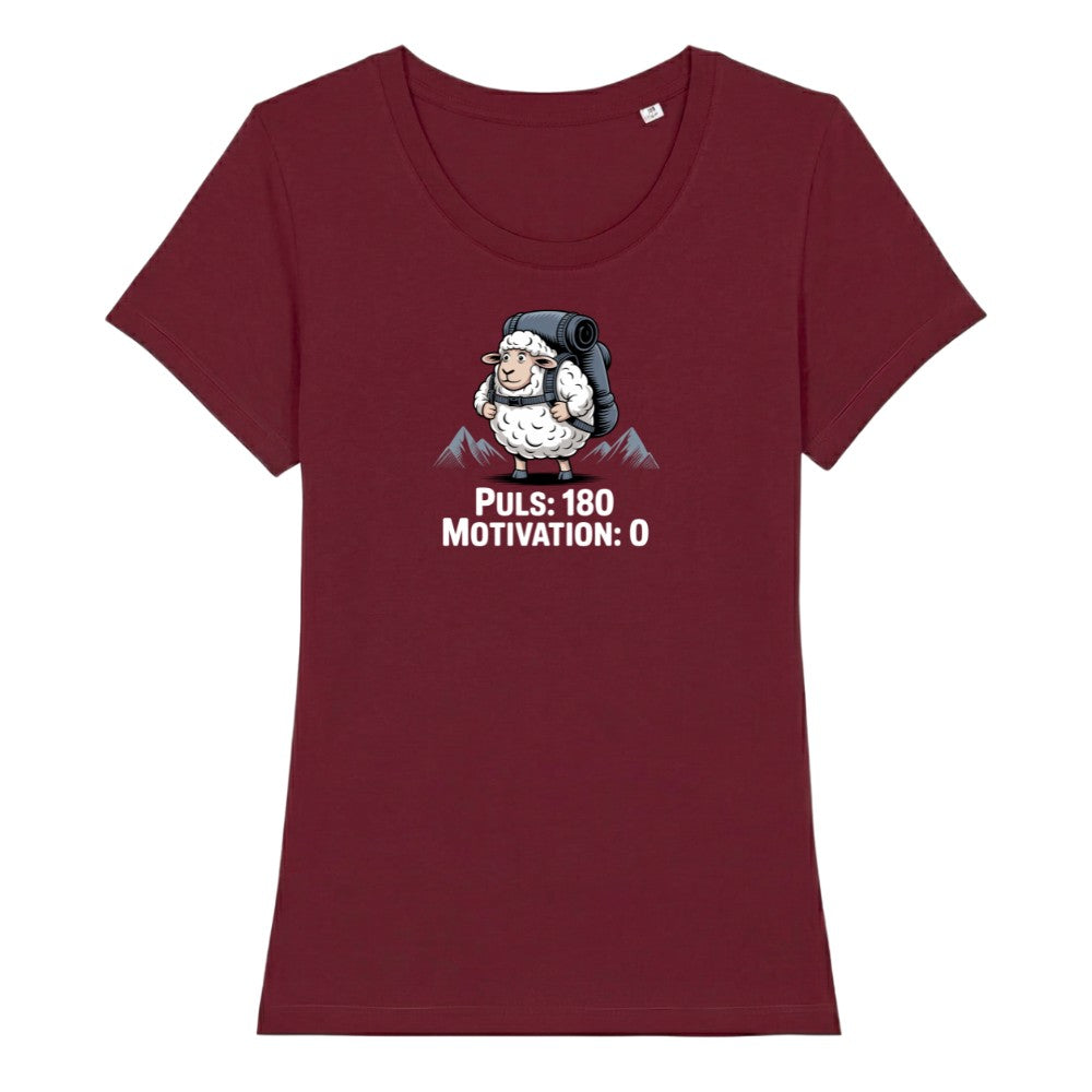 Puls - Motivation Frauenshirt in Burgunder, Kraxelgaudi
