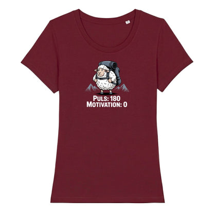 Puls - Motivation Frauenshirt in Burgunder, Kraxelgaudi